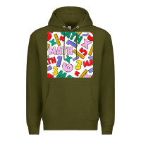 Army Green math seamless pattern Premium Hoodie - BundleAndBundleShop