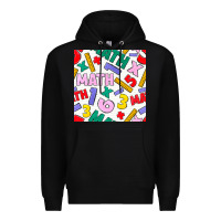 Black math seamless pattern Premium Hoodie - BundleAndBundleShop
