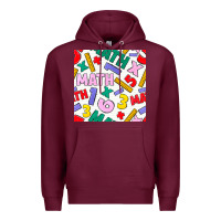 Burgundy math seamless pattern Premium Hoodie - BundleAndBundleShop