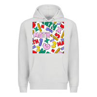 Dove Grey math seamless pattern Premium Hoodie - BundleAndBundleShop