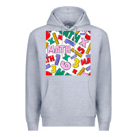 Heather Grey math seamless pattern Premium Hoodie - BundleAndBundleShop