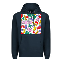Navy math seamless pattern Premium Hoodie - BundleAndBundleShop