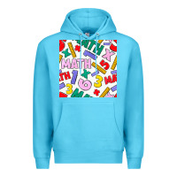 Ocean Blue math seamless pattern Premium Hoodie - BundleAndBundleShop