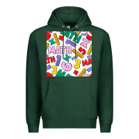 Sports Green math seamless pattern Premium Hoodie - BundleAndBundleShop