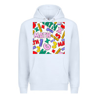 White math seamless pattern Premium Hoodie - BundleAndBundleShop