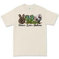 Bone Leopard Peace Love Baboon Premium Tee - LillyAllenDesigns