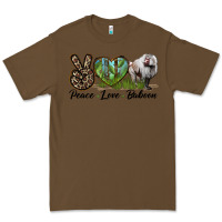 Cacao Leopard Peace Love Baboon Premium Tee - LillyAllenDesigns