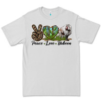 Dove Grey Leopard Peace Love Baboon Premium Tee - LillyAllenDesigns