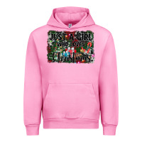 Fuchsia Pink just a girl who loves christmas Urban Hoodie - AdoDesignShop