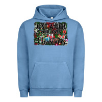 Pigment Pebble Blue just a girl who loves christmas Urban Hoodie - AdoDesignShop