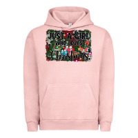 Pigment Salmon just a girl who loves christmas Urban Hoodie - AdoDesignShop