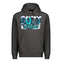 Charcoal Heather cozy season with snowman ado Premium Hoodie - AdoDesignShop