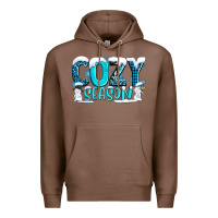 Chestnut cozy season with snowman ado Premium Hoodie - AdoDesignShop