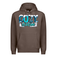 Coffee cozy season with snowman ado Premium Hoodie - AdoDesignShop