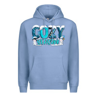 Colony Blue cozy season with snowman ado Premium Hoodie - AdoDesignShop
