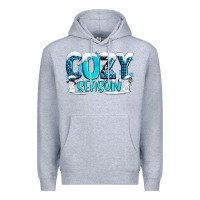 Heather Grey cozy season with snowman ado Premium Hoodie - AdoDesignShop