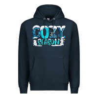 Navy cozy season with snowman ado Premium Hoodie - AdoDesignShop
