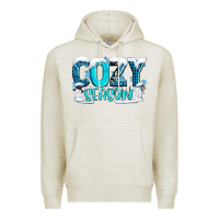 Oatmeal Heather cozy season with snowman ado Premium Hoodie - AdoDesignShop