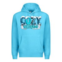 Ocean Blue cozy season with snowman ado Premium Hoodie - AdoDesignShop