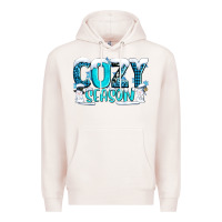 Pale Pink cozy season with snowman ado Premium Hoodie - AdoDesignShop