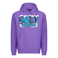 Purple cozy season with snowman ado Premium Hoodie - AdoDesignShop