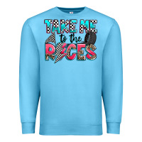 Ocean Blue take me to the races Premium Sweatshirt - Zillion Design Studio