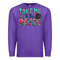 Purple take me to the races Premium Sweatshirt - Zillion Design Studio