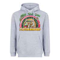 Heather Grey mind your own motherhood Heavyweight Hoodie - Zillion Design Studio