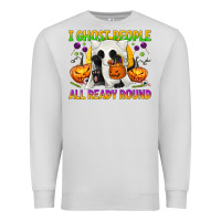 Dove Grey I Ghost People All Ready Round Premium Sweatshirt - texasbilliewilder