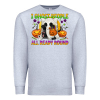 Heather Grey I Ghost People All Ready Round Premium Sweatshirt - texasbilliewilder