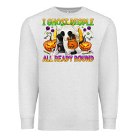 Oatmeal Heather I Ghost People All Ready Round Premium Sweatshirt - texasbilliewilder