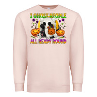 Pale Pink I Ghost People All Ready Round Premium Sweatshirt - texasbilliewilder