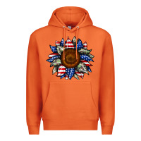 Carrot sunflower american flag Premium Hoodie - JahusDesignShop