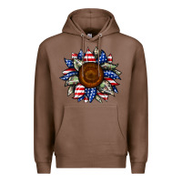 Chestnut sunflower american flag Premium Hoodie - JahusDesignShop