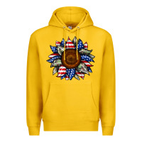 Lemon sunflower american flag Premium Hoodie - JahusDesignShop