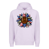 Lilac sunflower american flag Premium Hoodie - JahusDesignShop