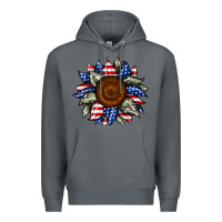 Rock sunflower american flag Premium Hoodie - JahusDesignShop