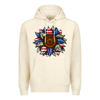 Sandshell sunflower american flag Premium Hoodie - JahusDesignShop