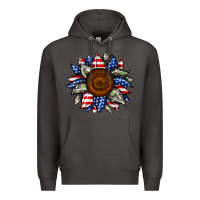 Smoke sunflower american flag Premium Hoodie - JahusDesignShop