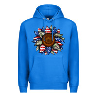 True Royal sunflower american flag Premium Hoodie - JahusDesignShop