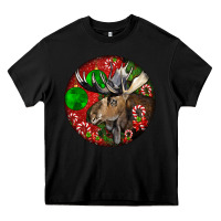 Black moose buck deer christmas Heavy Core Tee - LillyAllenDesigns