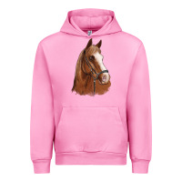 Fuchsia Pink horse portrait Urban Hoodie - Artiststas