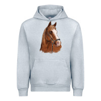 Heather Grey horse portrait Urban Hoodie - Artiststas