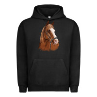 Pigment Black horse portrait Urban Hoodie - Artiststas