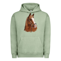 Pigment Oil Green horse portrait Urban Hoodie - Artiststas