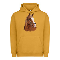 Pigment Peanut Butter horse portrait Urban Hoodie - Artiststas