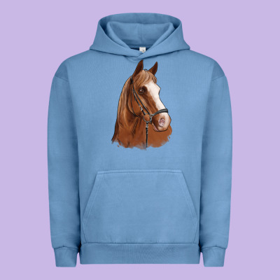 Horse Portrait Urban Hoodie Designed By Artiststas