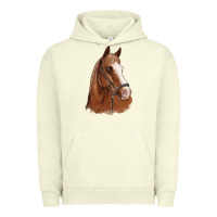 Pigment Pistachio horse portrait Urban Hoodie - Artiststas