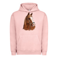 Pigment Salmon horse portrait Urban Hoodie - Artiststas