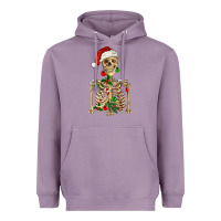Lavender Christmas Skeleton Heavyweight Hoodie - RanaPortraitStore